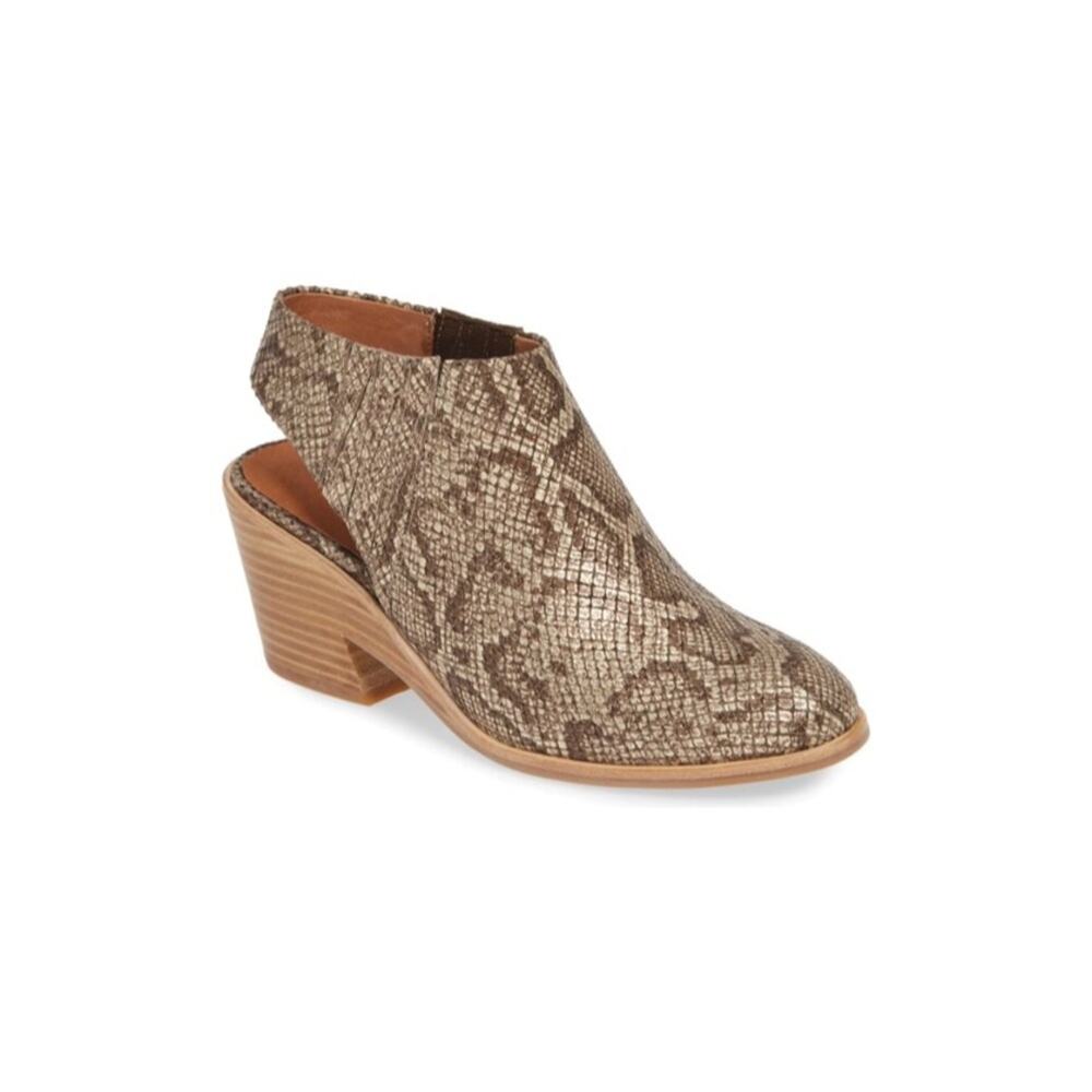 🆕 Gentle Souls Women's Harlie Slingback Snake Skin‎ Ankle Bootie Size 6.5